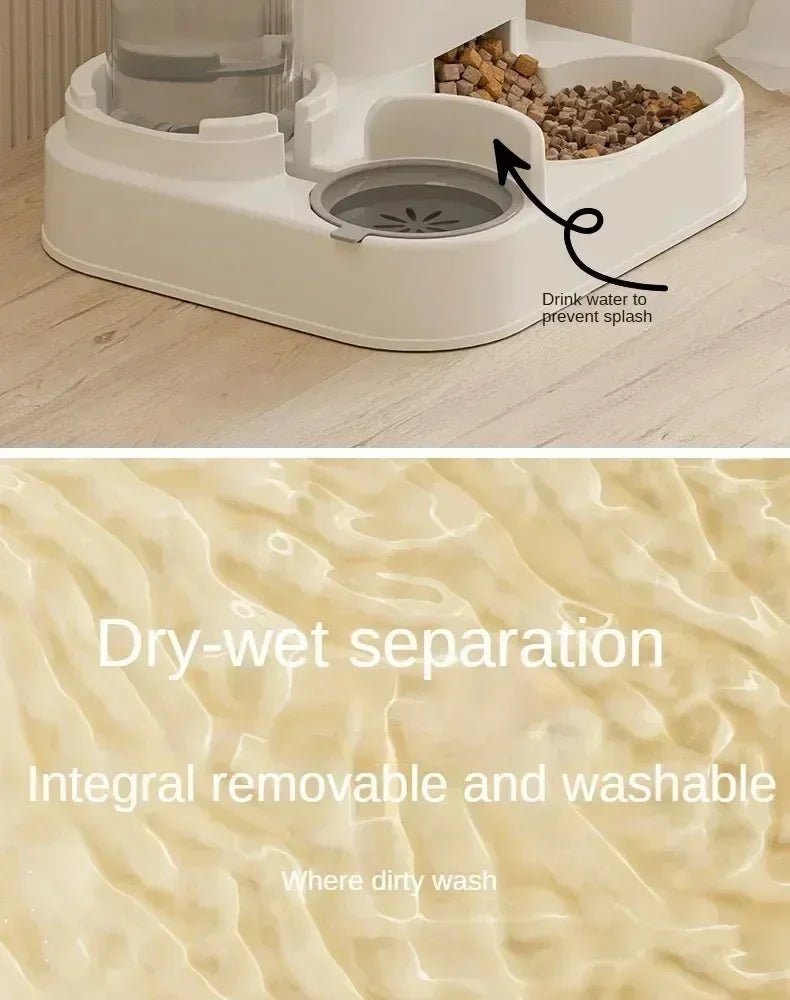 Large Capacity Automatic Feeder Dog Food Bowl - Pet Food Storage Dispenser