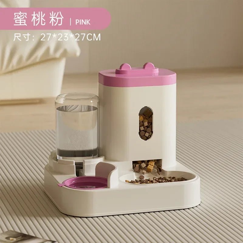 Large Capacity Automatic Feeder Dog Food Bowl - Pet Food Storage Dispenser