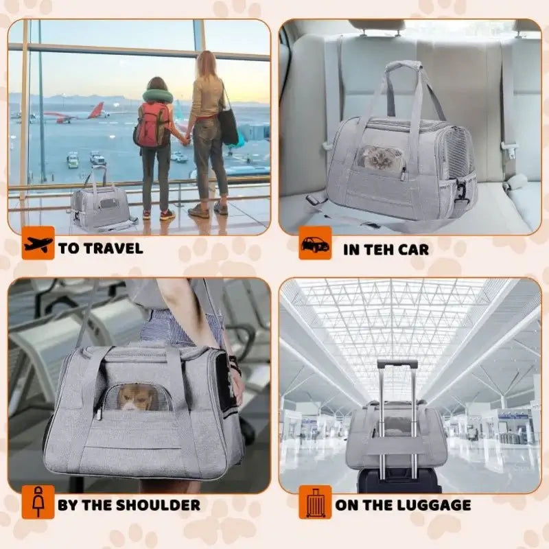 soft sided Portable pet carrier bag