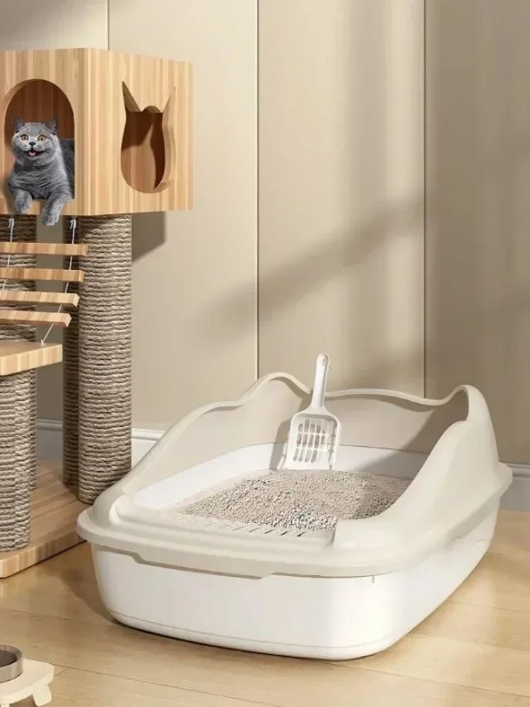 Cat Litter Box Small Size Pet Sandbox for Kitty Anti - Splash Cats Toilet