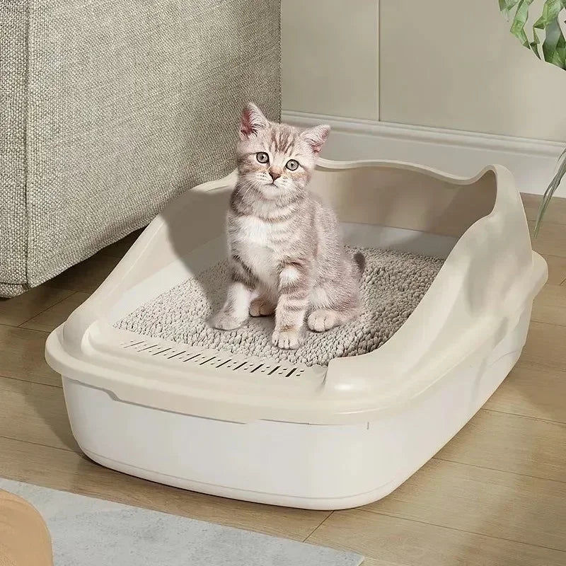Cat Litter Box Small Size Pet Sandbox for Kitty Anti - Splash Cats Toilet
