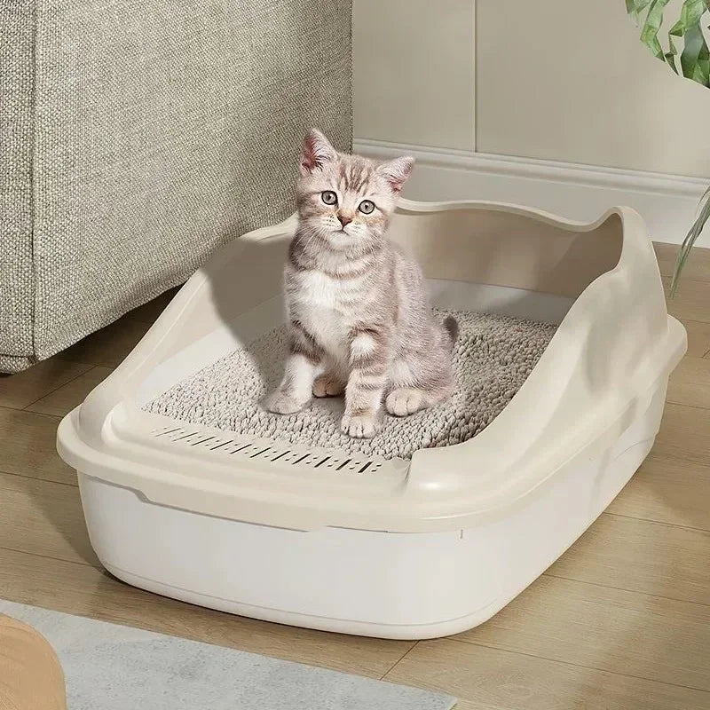 Cat Litter Box Small Size Pet Sandbox for Kitty Anti - Splash Cats Toilet