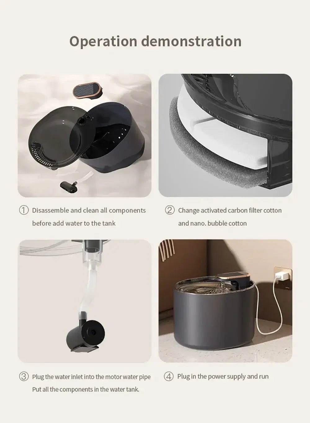 Cat water fountain automatic 3L Dispenser with LED