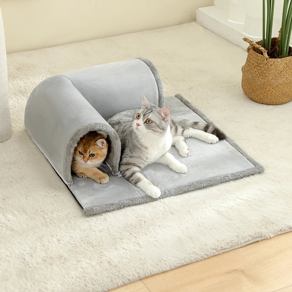 Cozy Cat Bed with Tunnel - Indoor Cats Multifunctional Activities