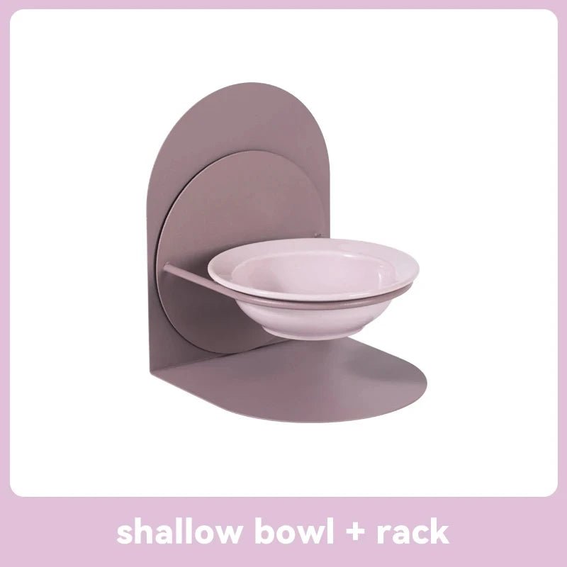 Adjustable Ceramic Pet Bowl – Detachable Elevated Feeder for Cats & Dogs