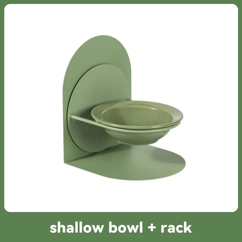 Adjustable Ceramic Pet Bowl – Detachable Elevated Feeder for Cats & Dogs