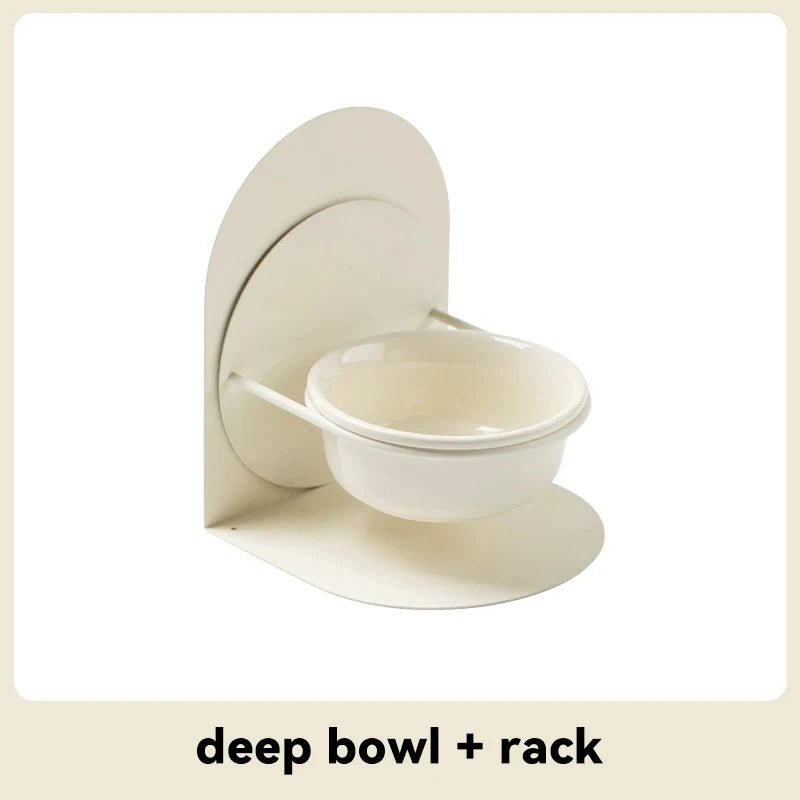 Adjustable Ceramic Pet Bowl – Detachable Elevated Feeder for Cats & Dogs