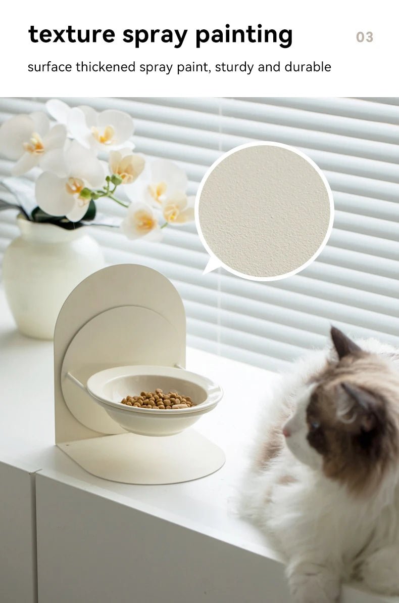 Adjustable Ceramic Pet Bowl – Detachable Elevated Feeder for Cats & Dogs