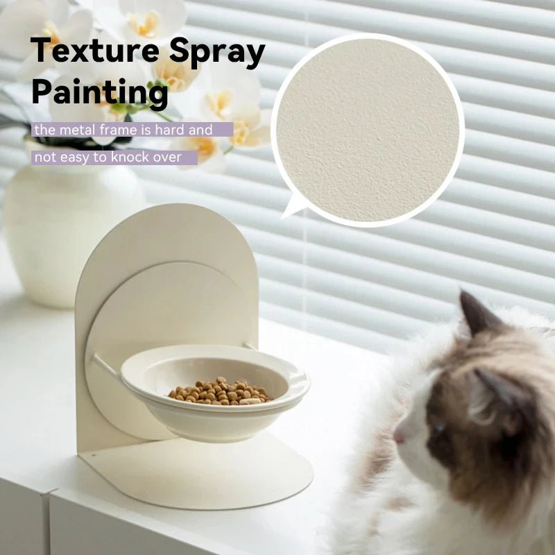 Adjustable Ceramic Pet Bowl – Detachable Elevated Feeder for Cats & Dogs