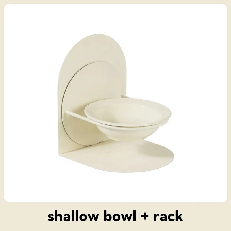 Adjustable Ceramic Pet Bowl – Detachable Elevated Feeder for Cats & Dogs