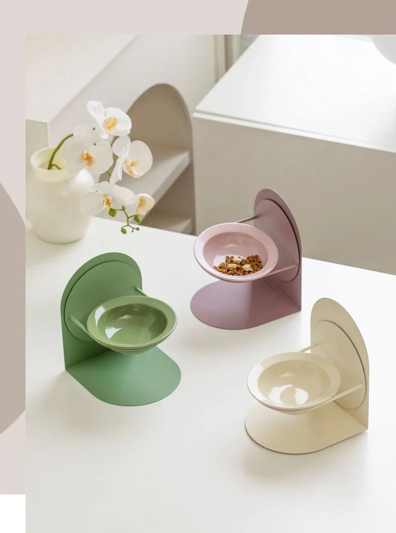 Adjustable Ceramic Pet Bowl – Detachable Elevated Feeder for Cats & Dogs