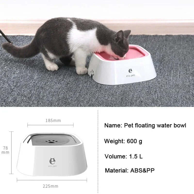 Dog Drinking water Bowl with Floating, Non-wetting Mouth