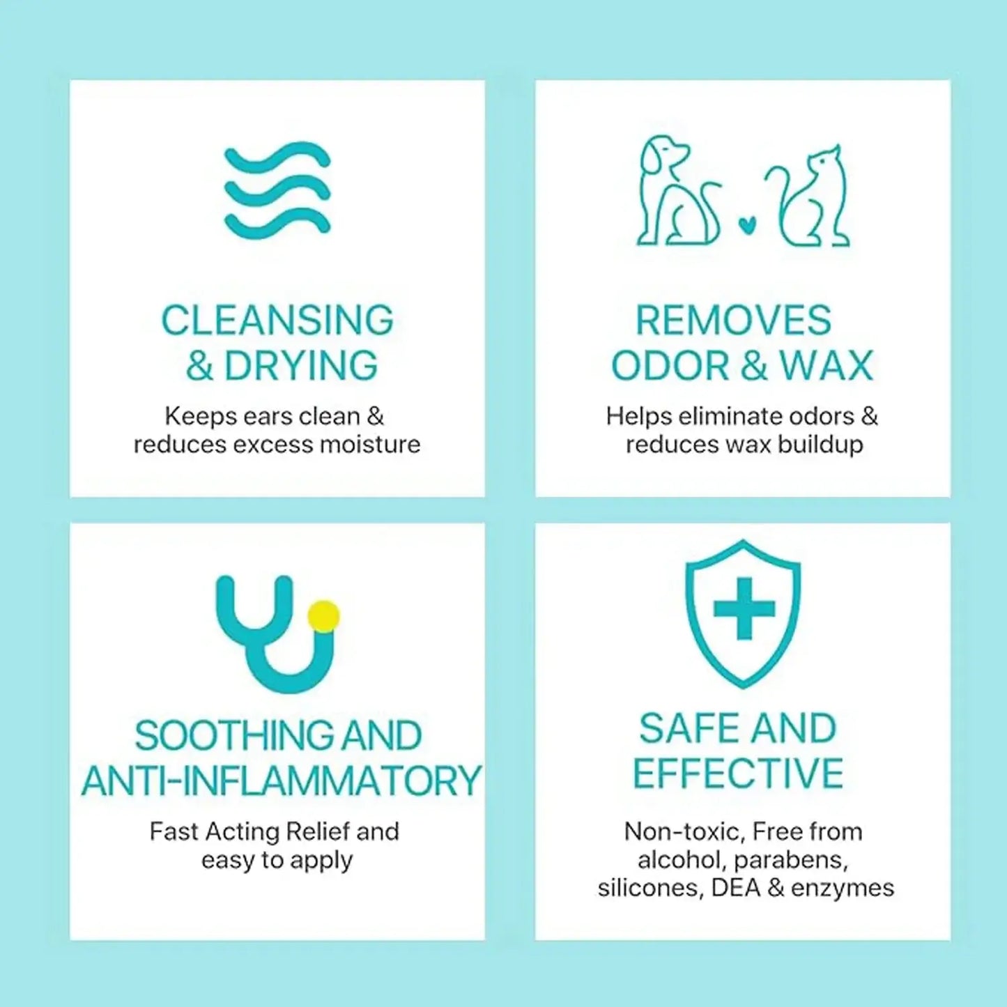 Dog Ear Care Powder: Pet Ear Cleaner for Gentle Ear Cleaning