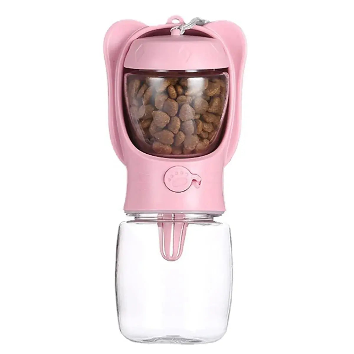 Pet Water Bottle Dispenser with Detachable Food Container