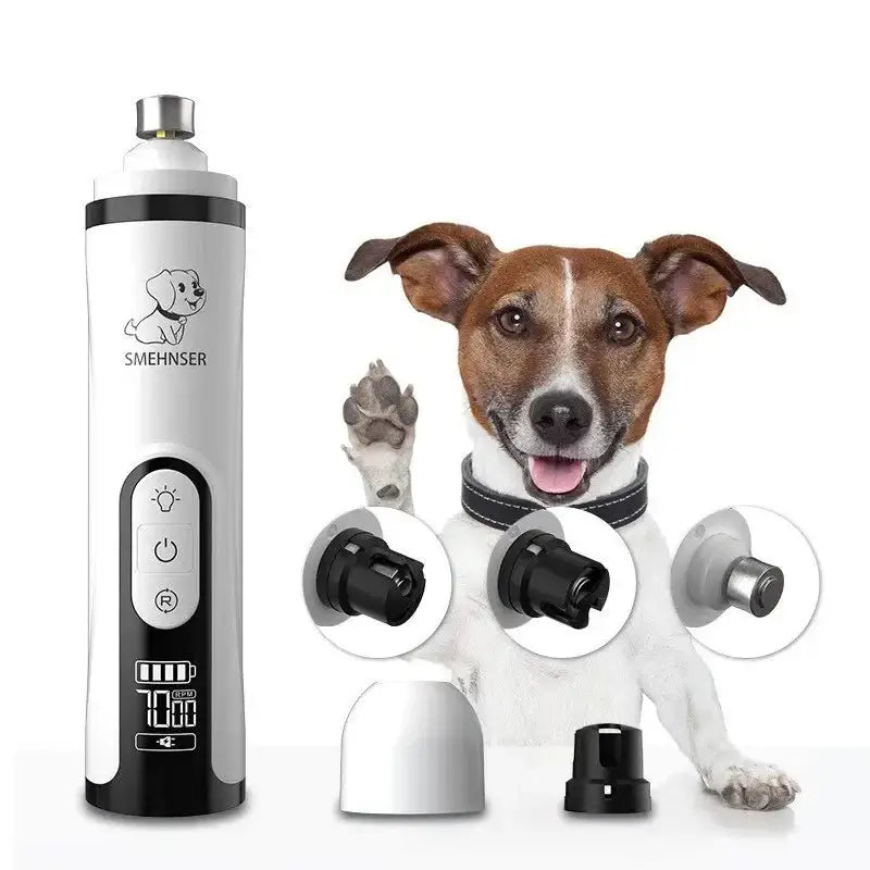 Electric Pet Nail Grinder LED Light Clippers