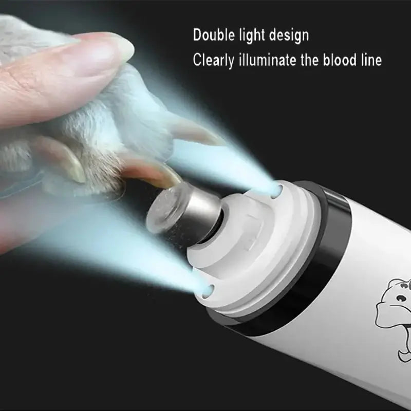 Electric Pet Nail Grinder LED Light Clippers