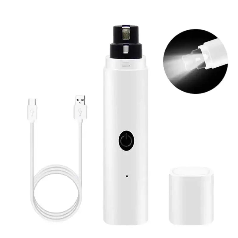 Electric Pet Nail Grinder LED Light Clippers