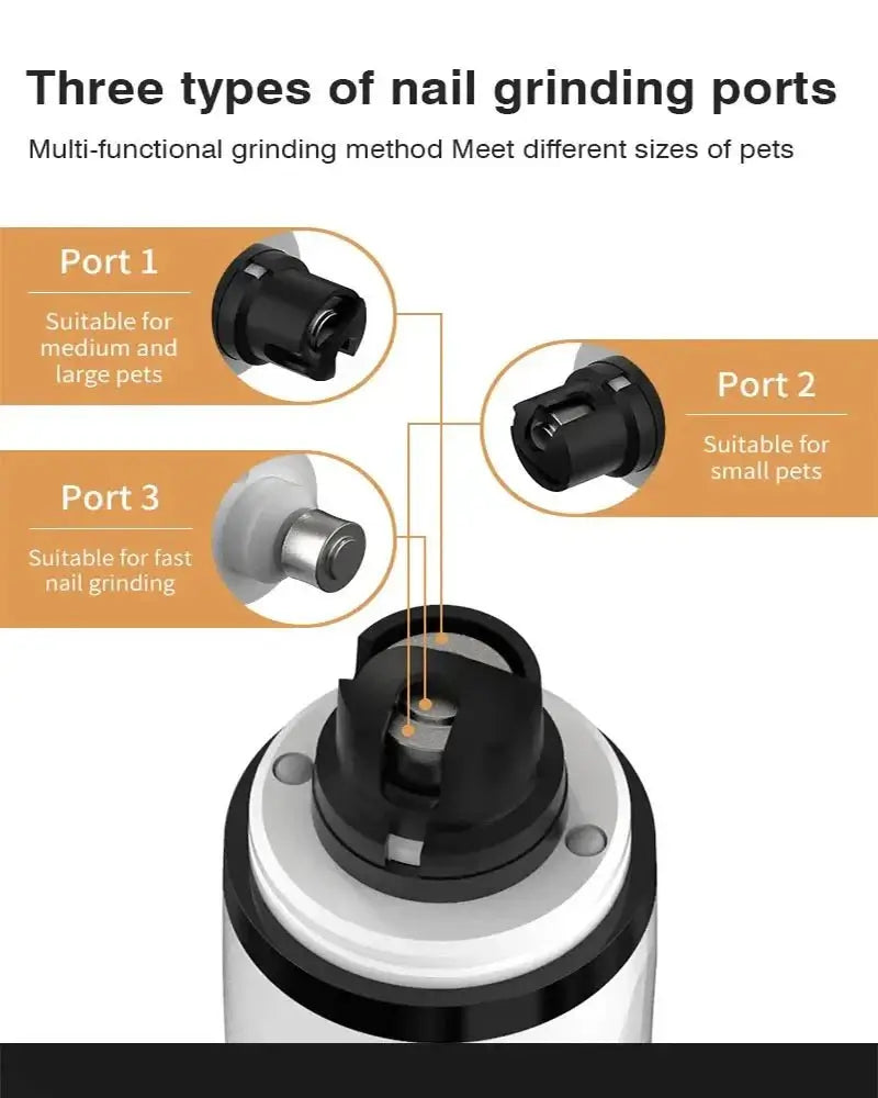 Electric Pet Nail Grinder LED Light Clippers
