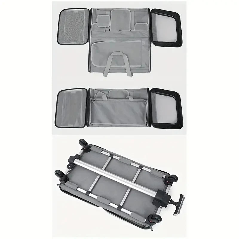 Extra-Large Pet Trolley Carrier – Foldable & Detachable Travel Bag for Dogs & Cats
