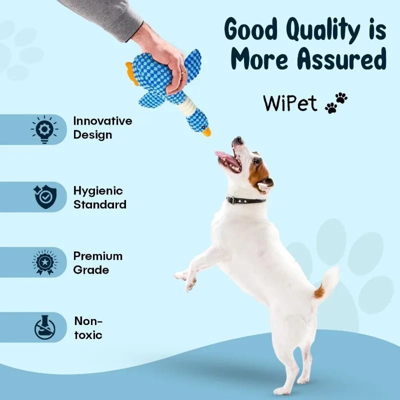 Interactive Plush Doll Chew Squeak Toy - Indestructible Pet Toys for Cats Dogs