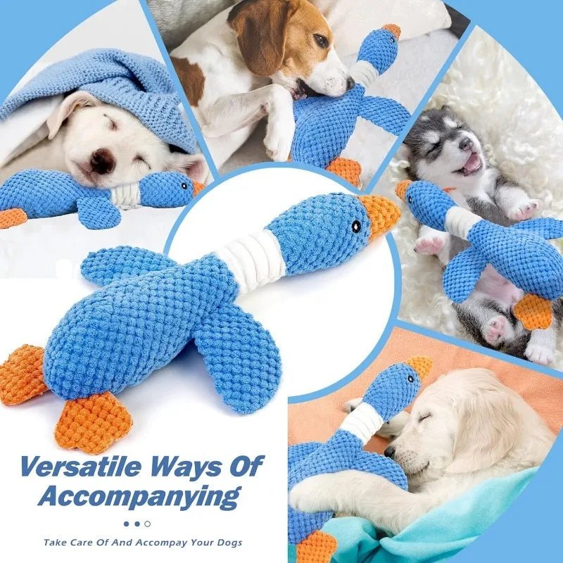 Interactive Plush Doll Chew Squeak Toy - Indestructible Pet Toys for Cats Dogs
