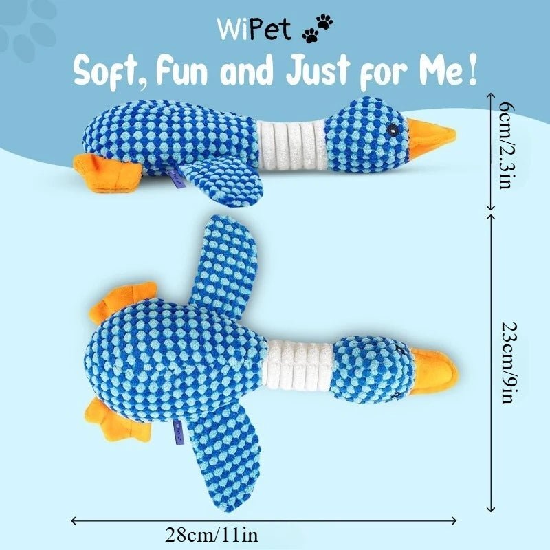Interactive Plush Doll Chew Squeak Toy - Indestructible Pet Toys for Cats Dogs