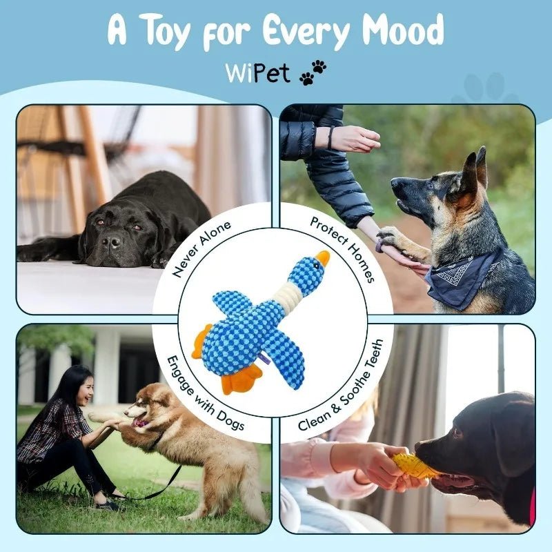 Interactive Plush Doll Chew Squeak Toy - Indestructible Pet Toys for Cats Dogs