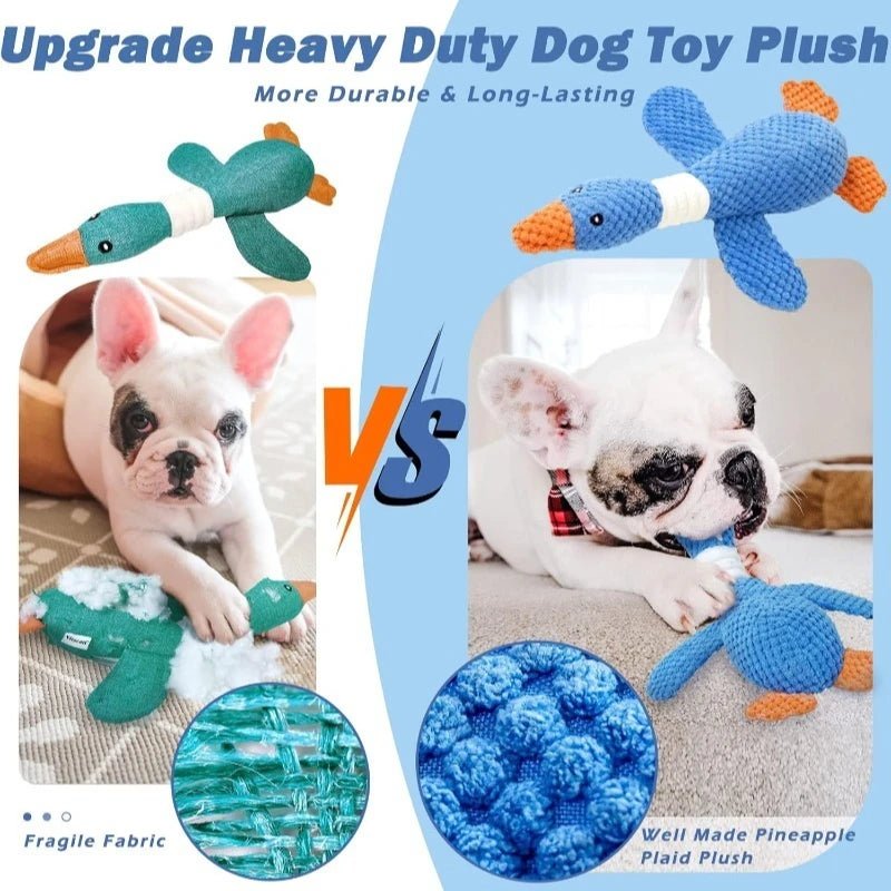 Interactive Plush Doll Chew Squeak Toy - Indestructible Pet Toys for Cats Dogs