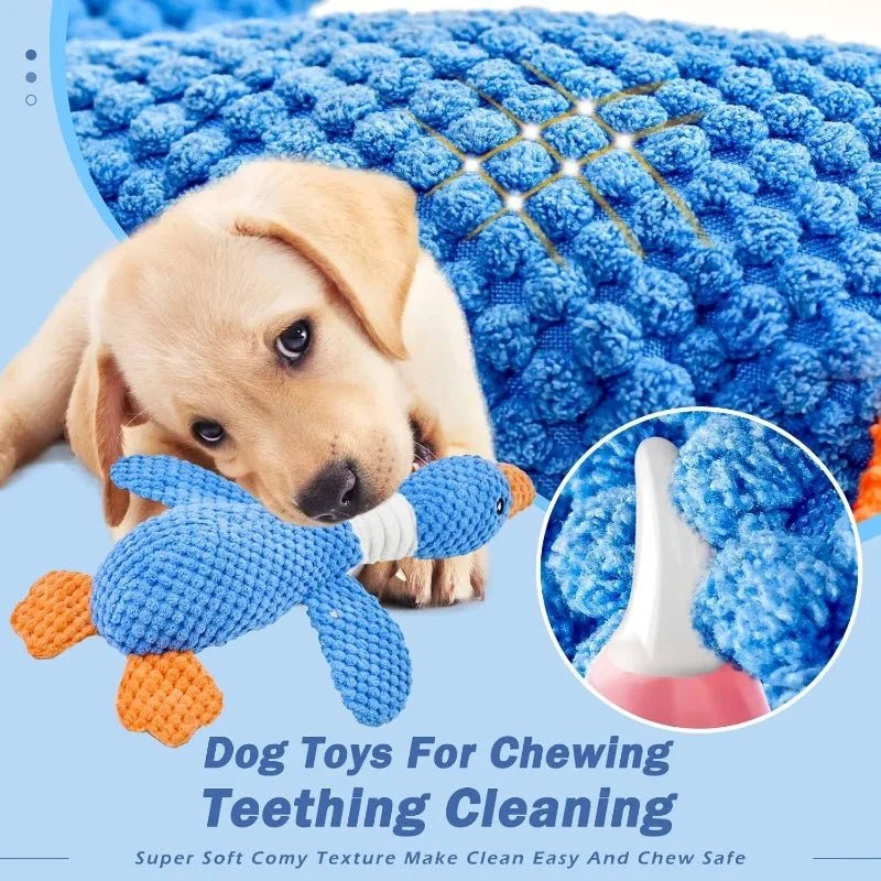 Interactive Plush Doll Chew Squeak Toy - Indestructible Pet Toys for Cats Dogs