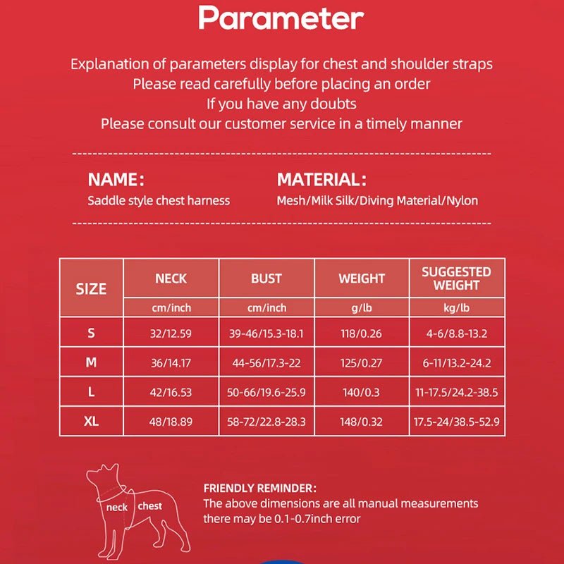 Adjustable Dog Harness – No-Pull Saddle Design for Small, Medium & Large Dogs