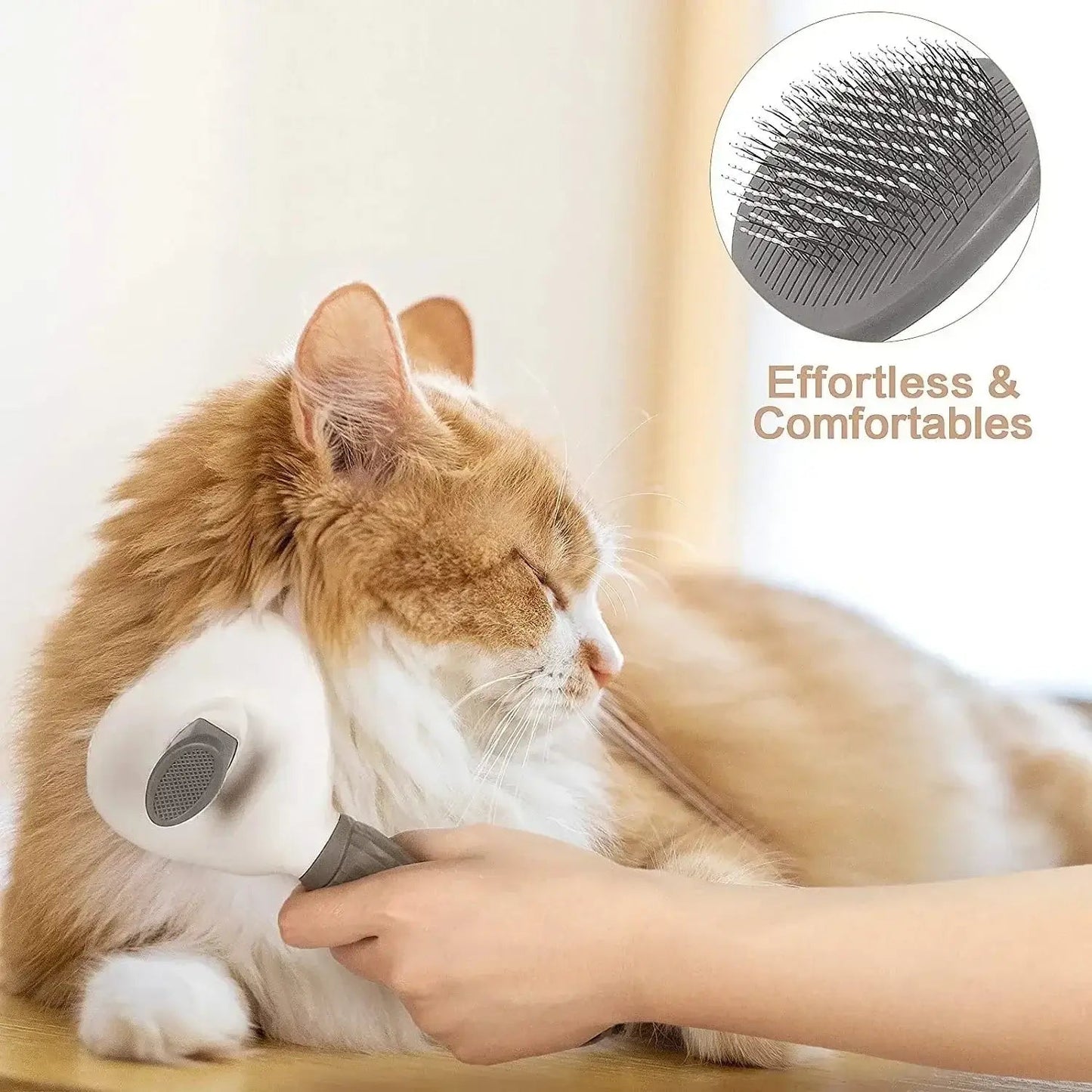 Self cleaning pet brush for Dogs & Cats