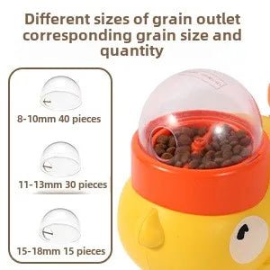 Cartoon Duck Pet Snack Feeder – Automatic Dog & Cat Treat Dispenser for Training