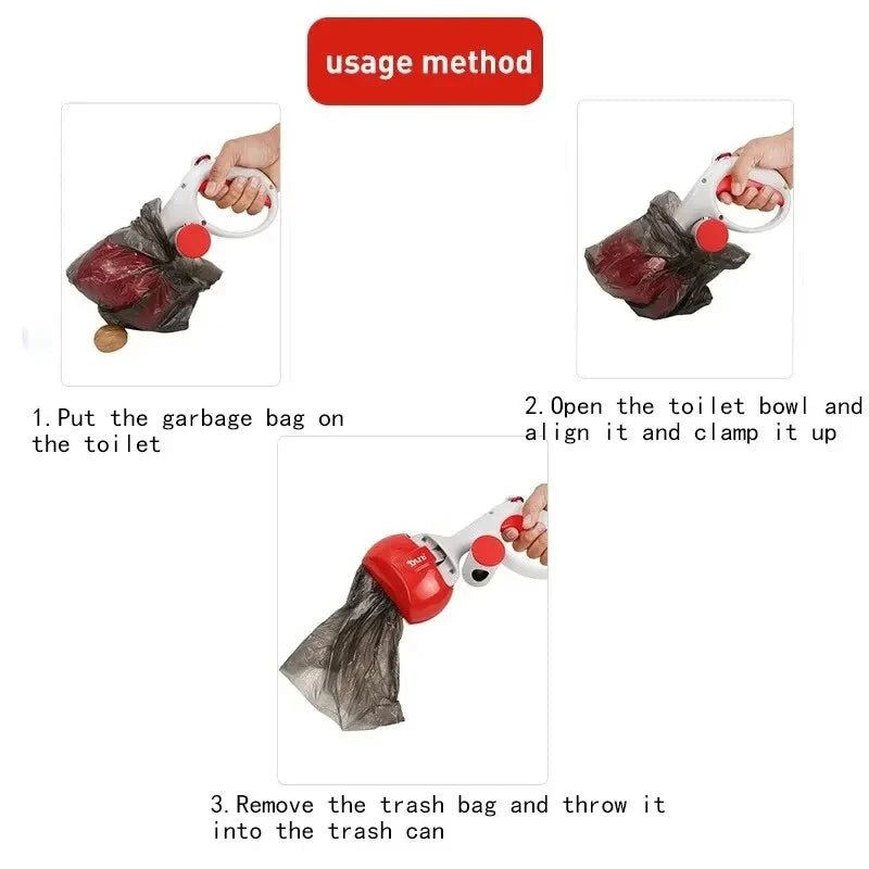 Portable Dog Pooper Scooper – Outdoor Pet Waste Picker with Poop Bag Holder