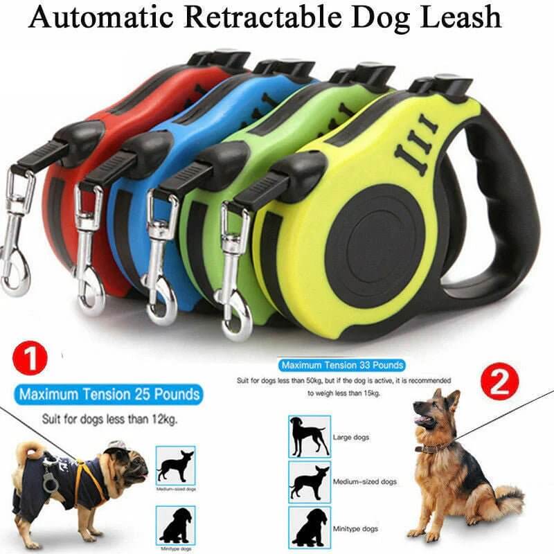 Strong Dog Leash 3m 5m Pet Leash Hiking Outdoor Automatic