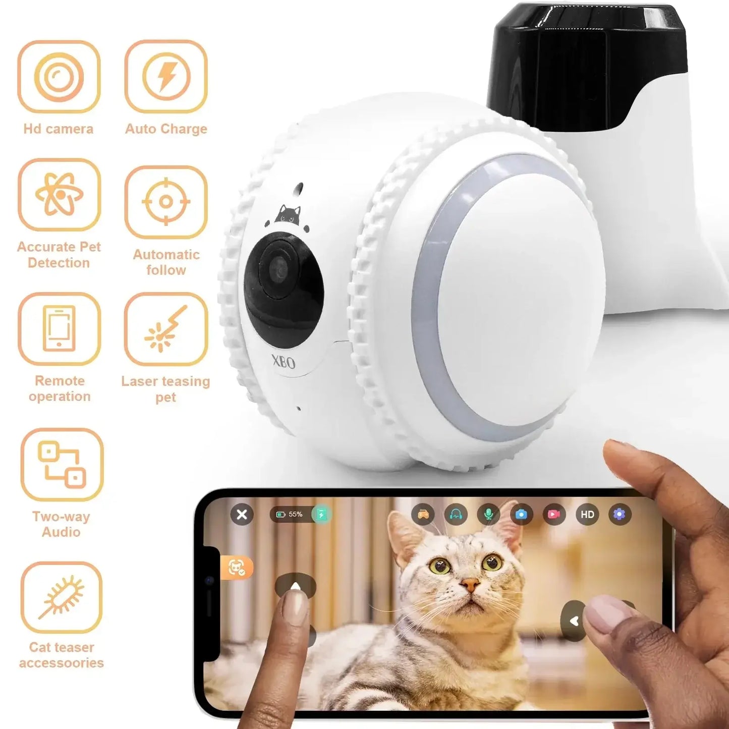 XBO R2 Pet Camera Companion Robot HD Intelligent AI