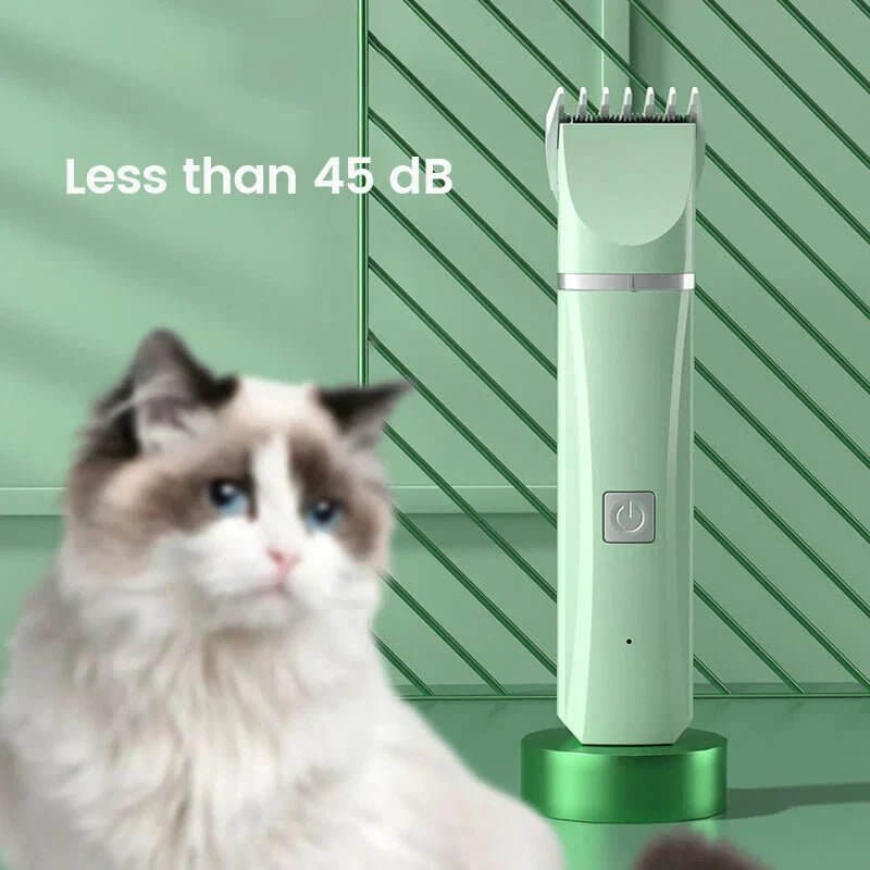 4 IN 1 Electric Pet Trimmer, Rechargeable Pet Clippers for Dogs Grooming Kit with Foot Hair Cutting Machine Pet Grooming Kit