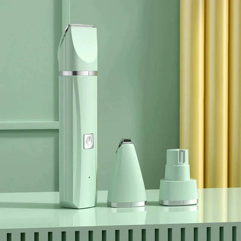 4 IN 1 Electric Pet Trimmer, Rechargeable Pet Clippers for Dogs Grooming Kit with Foot Hair Cutting Machine Pet Grooming Kit