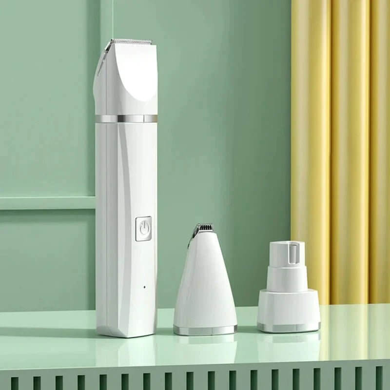 4 IN 1 Electric Pet Trimmer, Rechargeable Pet Clippers for Dogs Grooming Kit with Foot Hair Cutting Machine Pet Grooming Kit