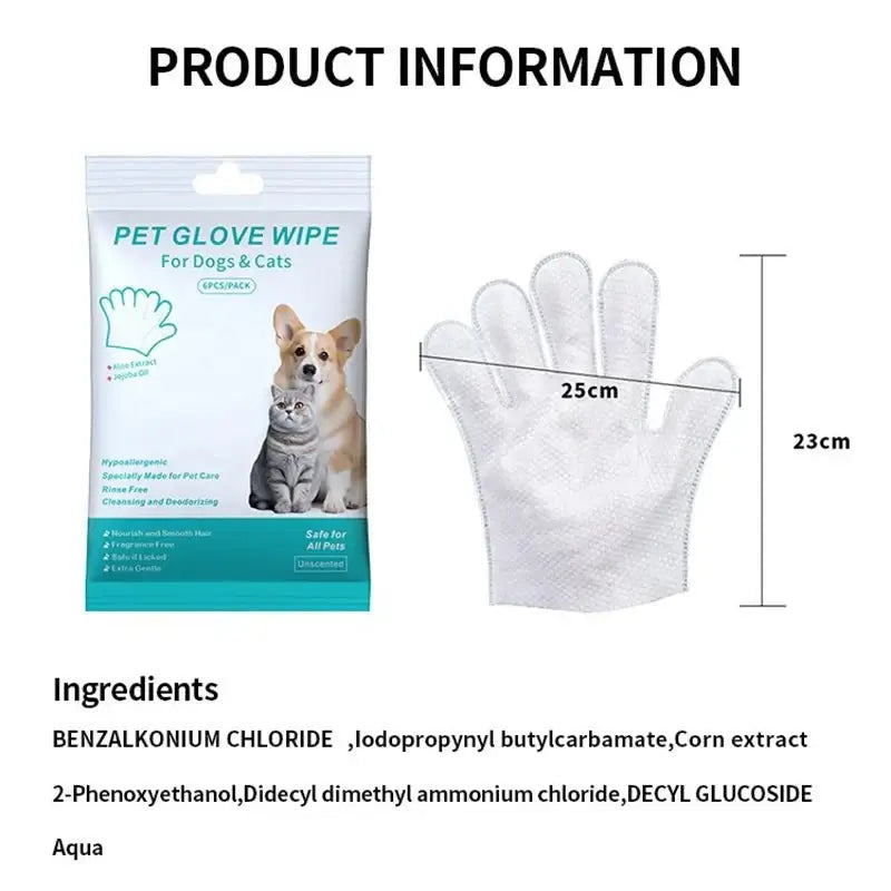 2-in-1 Pet Grooming and Bath Gloves - Dog & Cat Brush Gloves