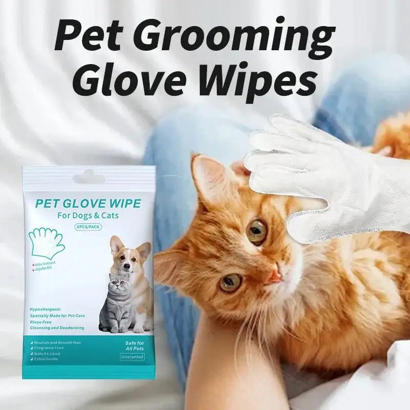 2-in-1 Pet Grooming and Bath Gloves - Dog & Cat Brush Gloves