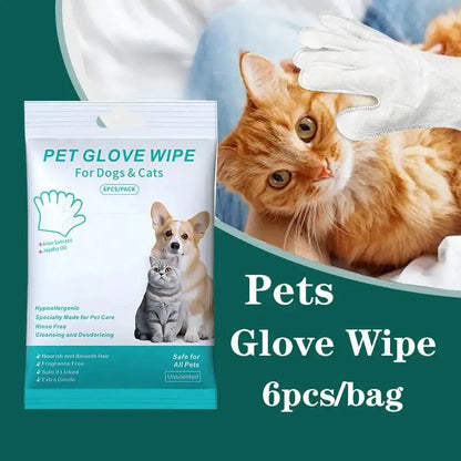 2-in-1 Pet Grooming and Bath Gloves - Dog & Cat Brush Gloves