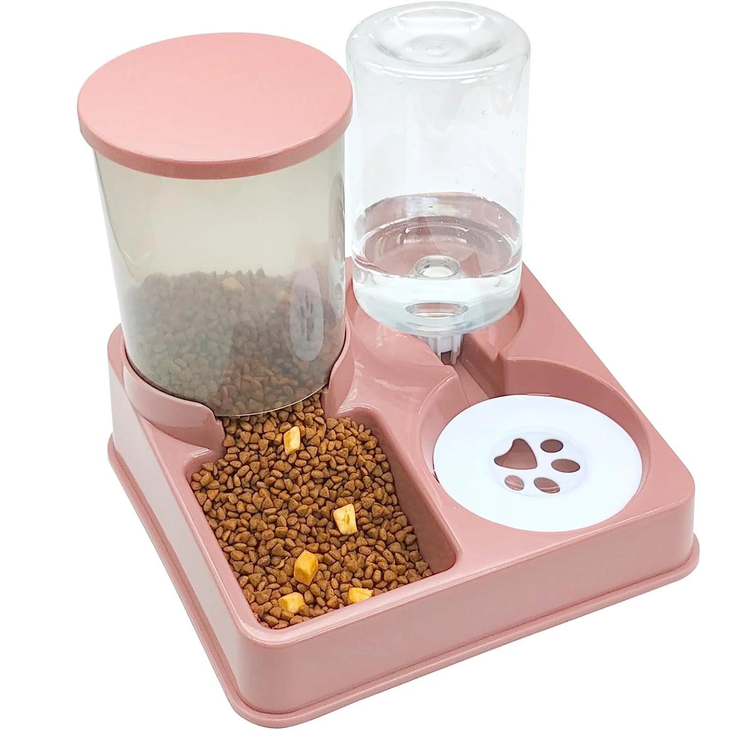 2-in-1 Automatic Cat Feeder & Water Dispenser Set - Gravity Pet Food & Waterer