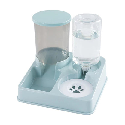 2-in-1 Automatic Cat Feeder & Water Dispenser Set - Gravity Pet Food & Waterer