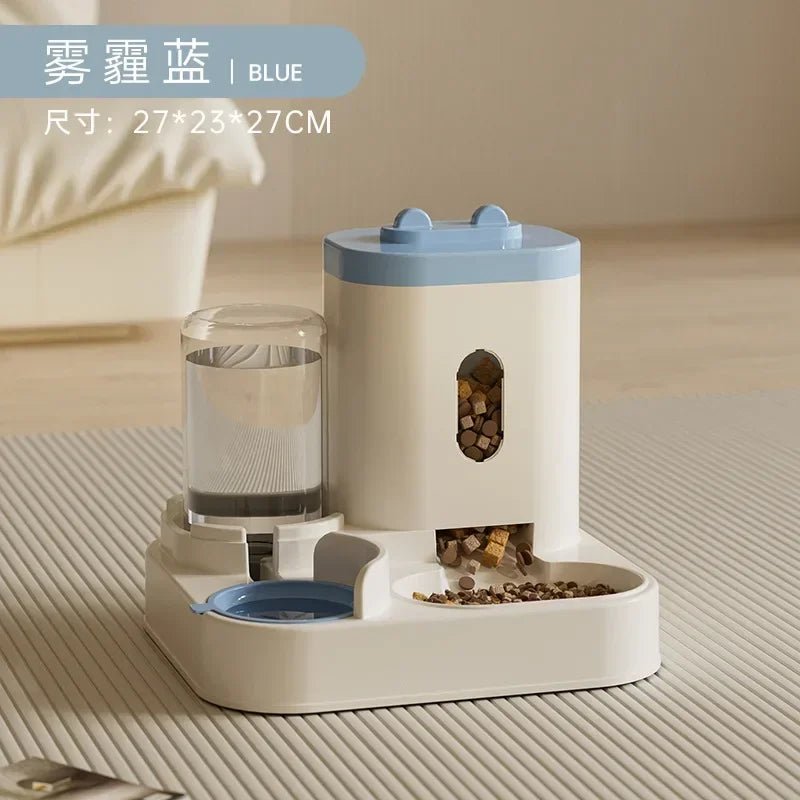 Large Capacity Automatic Feeder Dog Food Bowl - Pet Food Storage Dispenser
