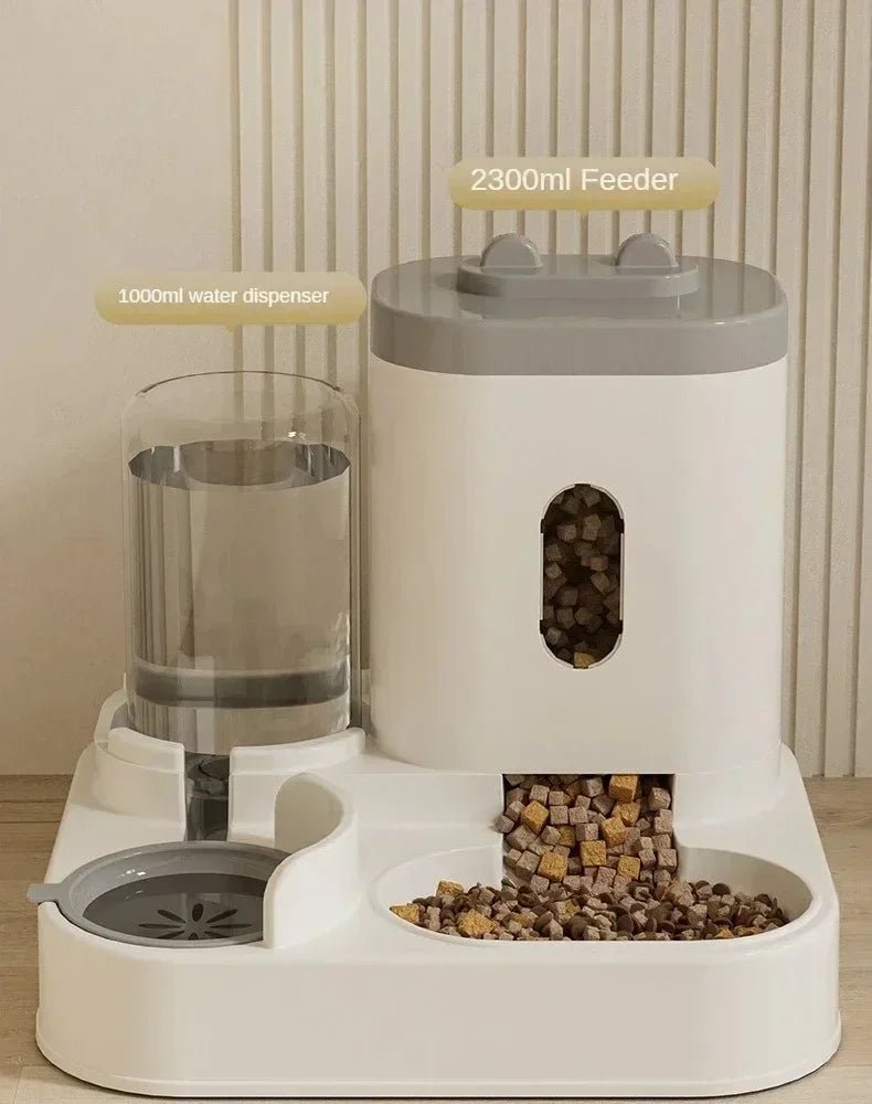 Large Capacity Automatic Feeder Dog Food Bowl - Pet Food Storage Dispenser