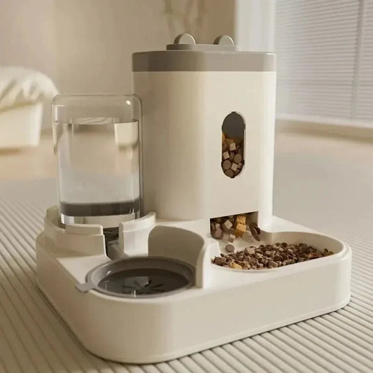 Large Capacity Automatic Feeder Dog Food Bowl - Pet Food Storage Dispenser