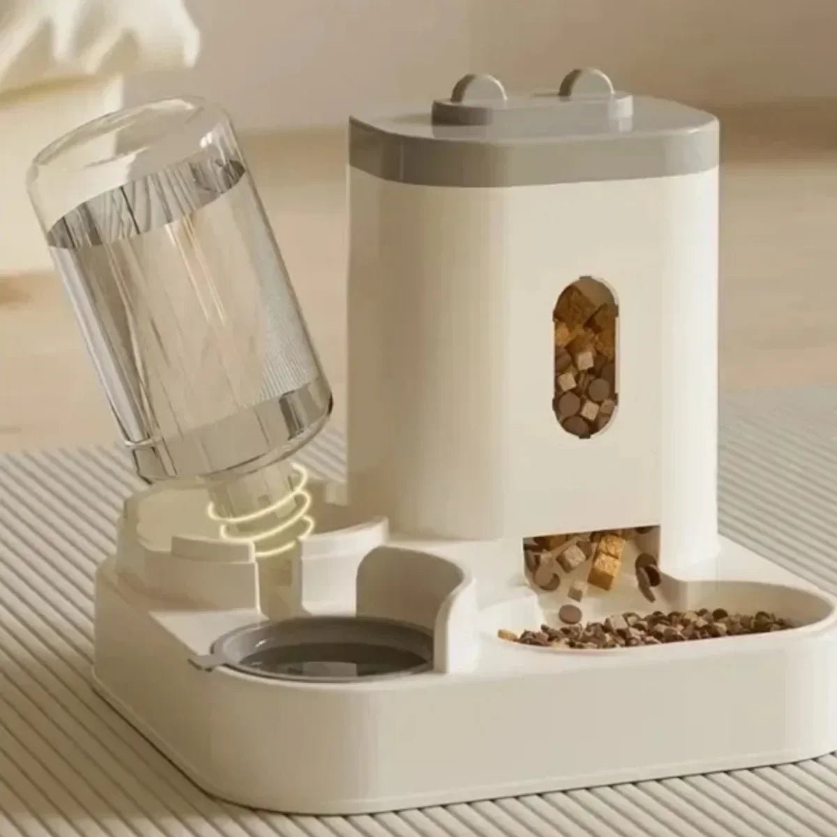 Large Capacity Automatic Feeder Dog Food Bowl - Pet Food Storage Dispenser