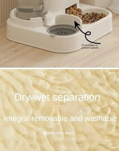Large Capacity Automatic Feeder Dog Food Bowl - Pet Food Storage Dispenser