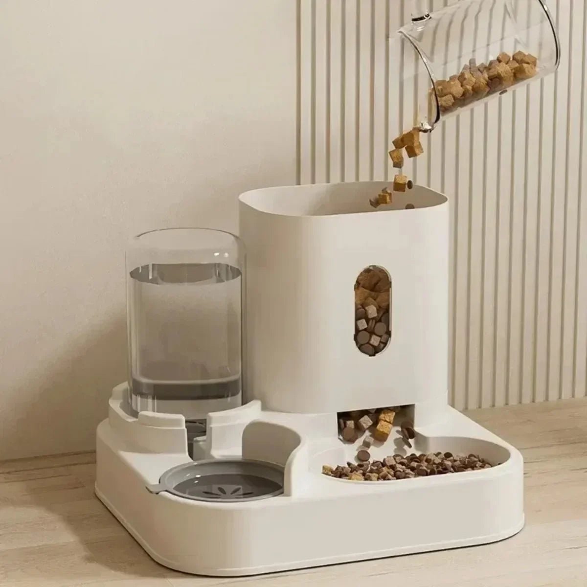 Large Capacity Automatic Feeder Dog Food Bowl - Pet Food Storage Dispenser