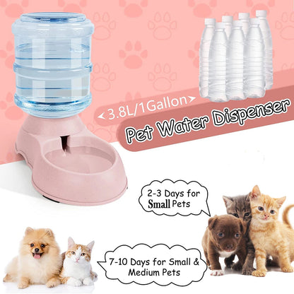 Automatic Pet Water & Food Dispenser – Large Capacity Dog & Cat Feeder Bowl